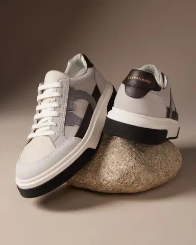 Ferragamo Men's Cassina Gancio Low-Top Sneakers | Thumbnail 5 Ferragamo Men's Cassina Gancio Low-Top Sneakers | Thumbnail 5