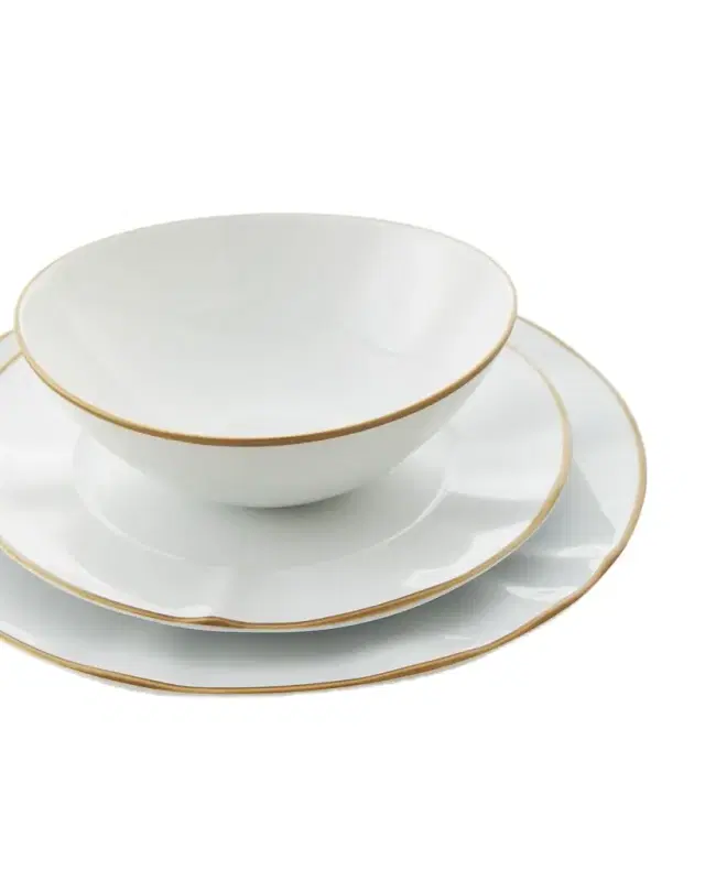 Neiman Marcus Gold Rim 12-Piece Dinnerware Set