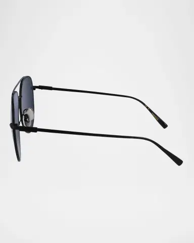 Ferragamo Men's Gancini Evolution Metal Aviator Sunglasses | Thumbnail 3