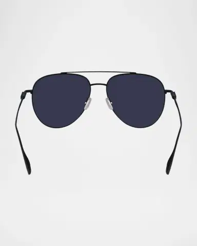 Ferragamo Men's Gancini Evolution Metal Aviator Sunglasses | Thumbnail 4