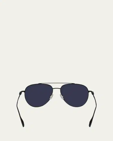 Ferragamo Men's Gancini Evolution Metal Aviator Sunglasses | Thumbnail 9