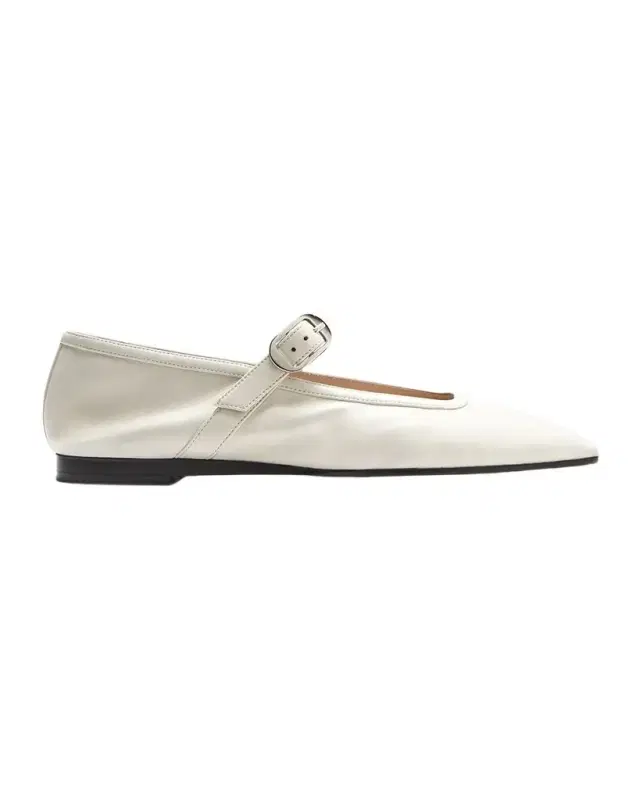 Leather Mary Jane Ballerina Flats