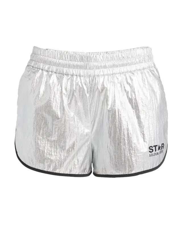 Star Diana Metallic Pull-On Logo Shorts