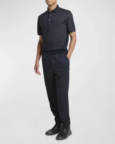 Zegna Men's Drawstring Trousers | Thumbnail 2 Zegna Men's Drawstring Trousers | Thumbnail 2