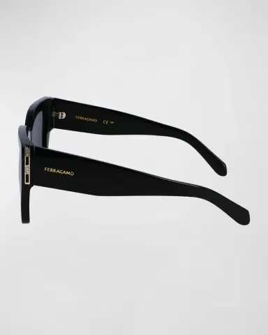 Ferragamo Logo Acetate Square Sunglasses | Thumbnail 3 Ferragamo Logo Acetate Square Sunglasses | Thumbnail 3
