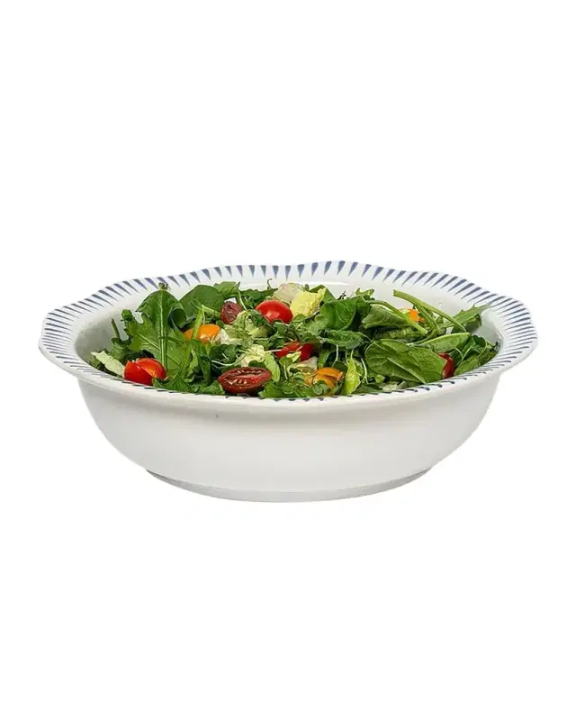 Sitio Stripe Delft Blue Serving Bowl