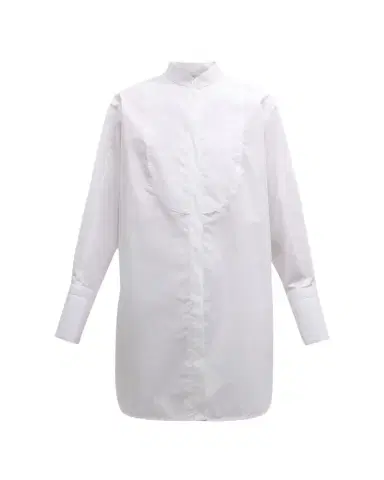 Emporio Armani Oversized Organic Cotton Poplin Tunic Top | Thumbnail 1
