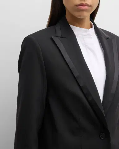 Co Satin-Trim Single-Breasted Tuxedo Jacket | Thumbnail 5 Co Satin-Trim Single-Breasted Tuxedo Jacket | Thumbnail 5