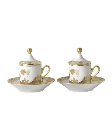 GINORI 1735 Coffee Cup with Plate and Cover, Set of 2 | Thumbnail 1