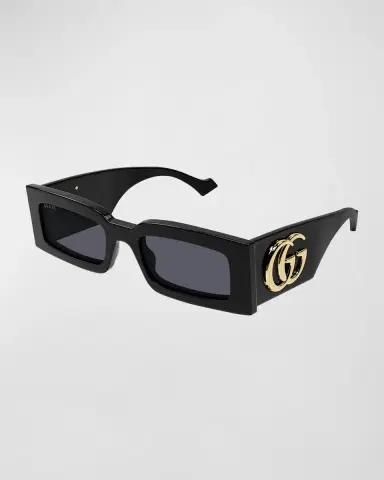 Gucci Geometric Acetate Rectangle Sunglasses | Thumbnail 2 Gucci Geometric Acetate Rectangle Sunglasses | Thumbnail 2
