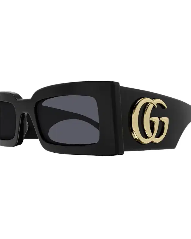 Gucci Geometric Acetate Rectangle Sunglasses
