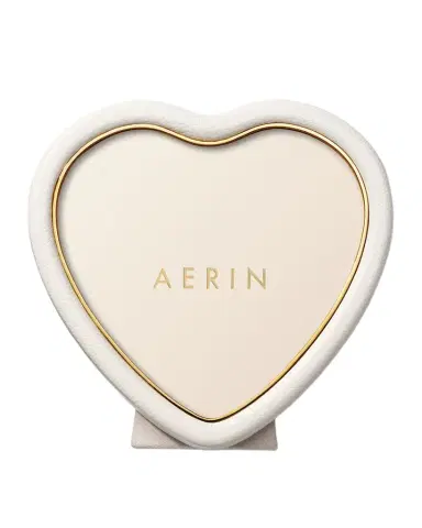 AERIN Piero Heart Faux Shagreen Photo Frame, 6" | Thumbnail 1