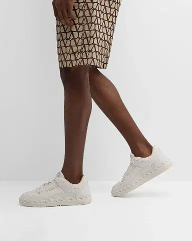 Valentino Garavani Men's Freedots Leather Low-Top Sneakers | Thumbnail 2