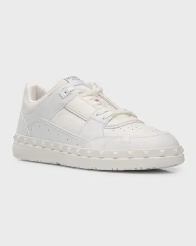 Valentino Garavani Men's Freedots Leather Low-Top Sneakers | Thumbnail 3