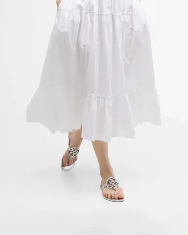 Tory Burch Miller Metallic Logo Thong Sandals | Thumbnail 2 Tory Burch Miller Metallic Logo Thong Sandals | Thumbnail 2