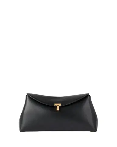 TOTEME T-Lock Clutch in Palmellata Leather | Thumbnail 1 TOTEME T-Lock Clutch in Palmellata Leather | Thumbnail 1