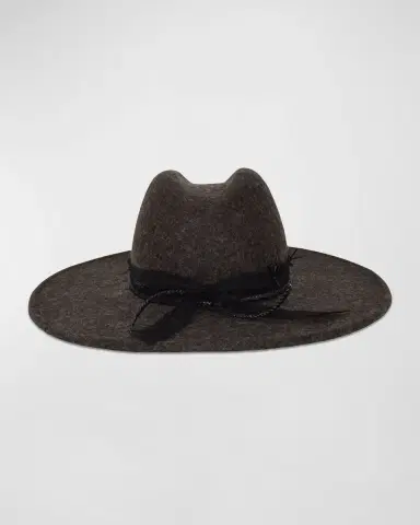 Gigi Burris Norma Wool-Silk Fedora With Feathers | Thumbnail 3