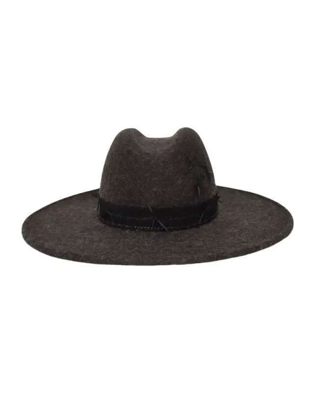 Gigi Burris Norma Wool-Silk Fedora With Feathers