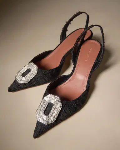 Amina Muaddi Rosie Crystal Bow Slingback Pumps | Thumbnail 5 Amina Muaddi Rosie Crystal Bow Slingback Pumps | Thumbnail 5