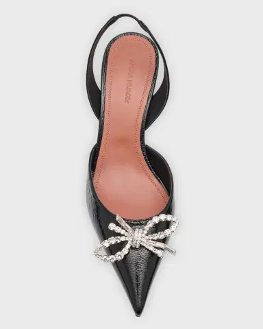 Amina Muaddi Rosie Crystal Bow Slingback Pumps | Thumbnail 6 Amina Muaddi Rosie Crystal Bow Slingback Pumps | Thumbnail 6
