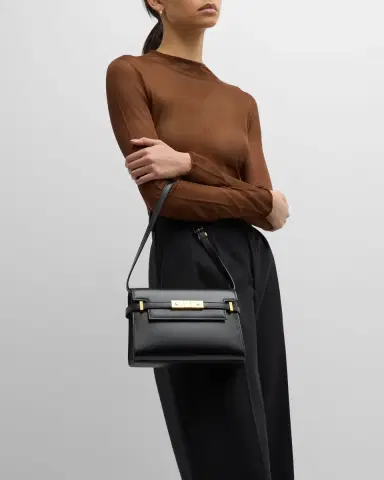Saint Laurent Manhattan Small Shoulder Bag in Smooth Leather | Thumbnail 2 Saint Laurent Manhattan Small Shoulder Bag in Smooth Leather | Thumbnail 2