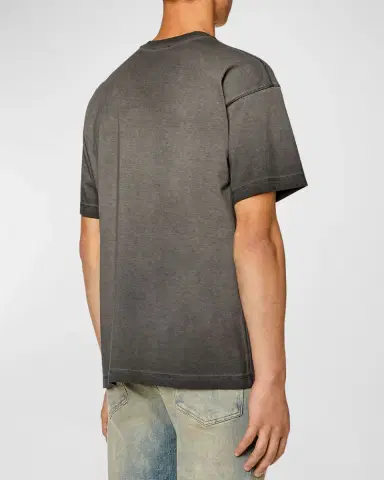 Diesel Unisex T-BUXT-N4 Flocked Logo T-Shirt | Thumbnail 2 Diesel Unisex T-BUXT-N4 Flocked Logo T-Shirt | Thumbnail 2