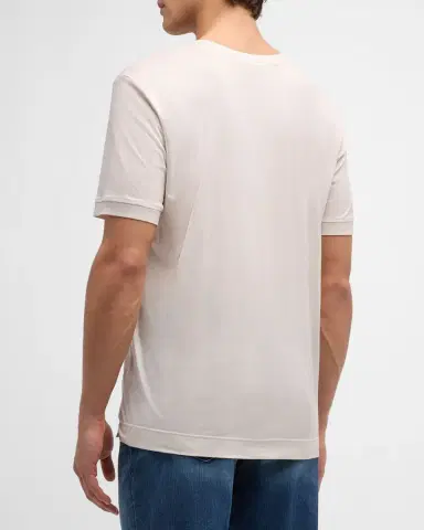 Zimmerli Men's Lyocell Short-Sleeve Crewneck T-Shirt | Thumbnail 3
