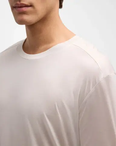 Zimmerli Men's Lyocell Short-Sleeve Crewneck T-Shirt | Thumbnail 7