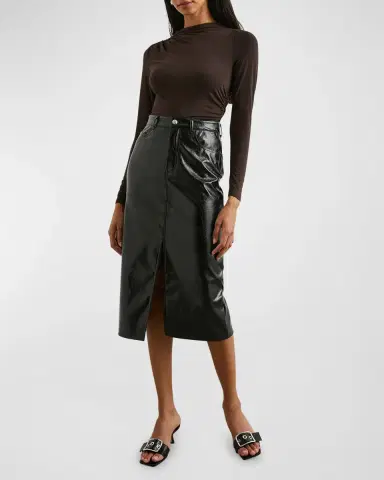 Rails Joelle Shirred Asymmetrical Mock-Neck Top | Thumbnail 2