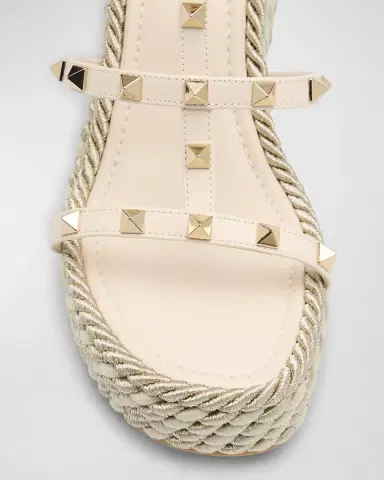 Valentino Garavani Rockstud Caged Wedge Espadrille Sandals | Thumbnail 5 Valentino Garavani Rockstud Caged Wedge Espadrille Sandals | Thumbnail 5