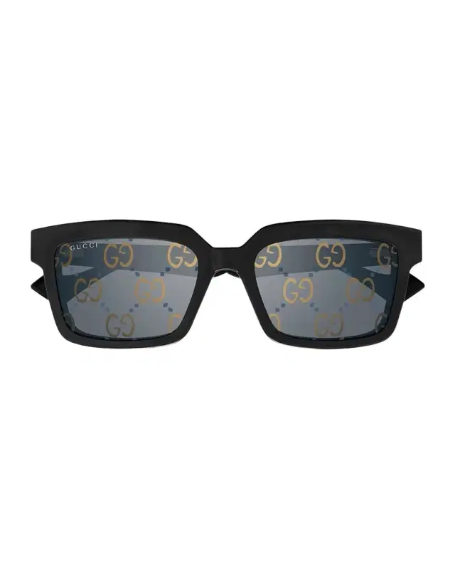 Men 's Acetate Rectangle Sunglasses with GG Lens