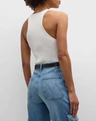 Simkhai Reza Ribbed Racerback Tank Top | Thumbnail 3