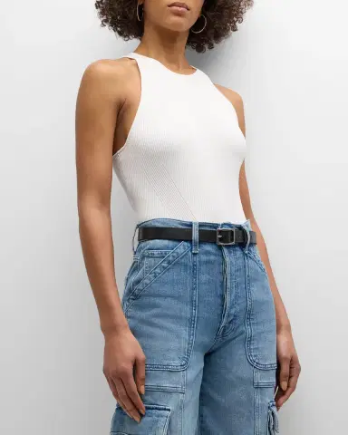 Simkhai Reza Ribbed Racerback Tank Top | Thumbnail 4