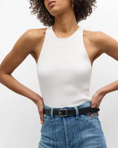 Simkhai Reza Ribbed Racerback Tank Top | Thumbnail 7