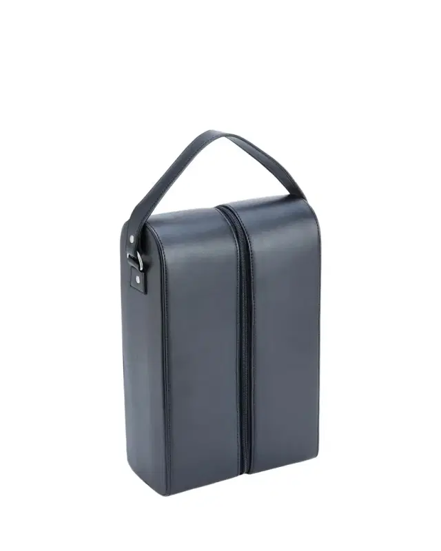 ROYCE New York Monogrammed Leather Double Wine Bottle Carrying Case, Personalized