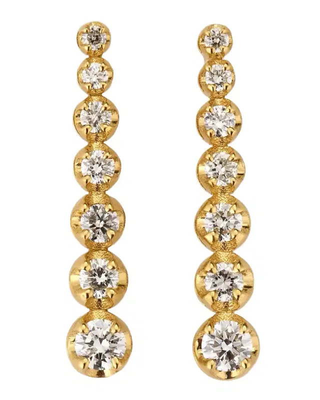 Mini Graduated Diamond Stud Earrings
