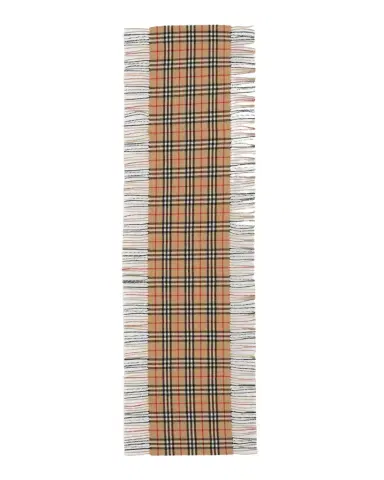Burberry Vintage Check Fringe Cashmere Scarf | Thumbnail 1