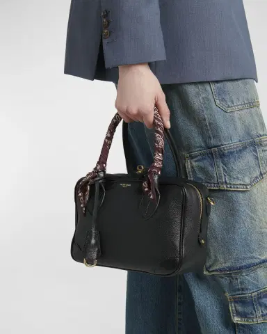 Golden Goose Vita Zip Goat Leather Top-Handle Bag | Thumbnail 9