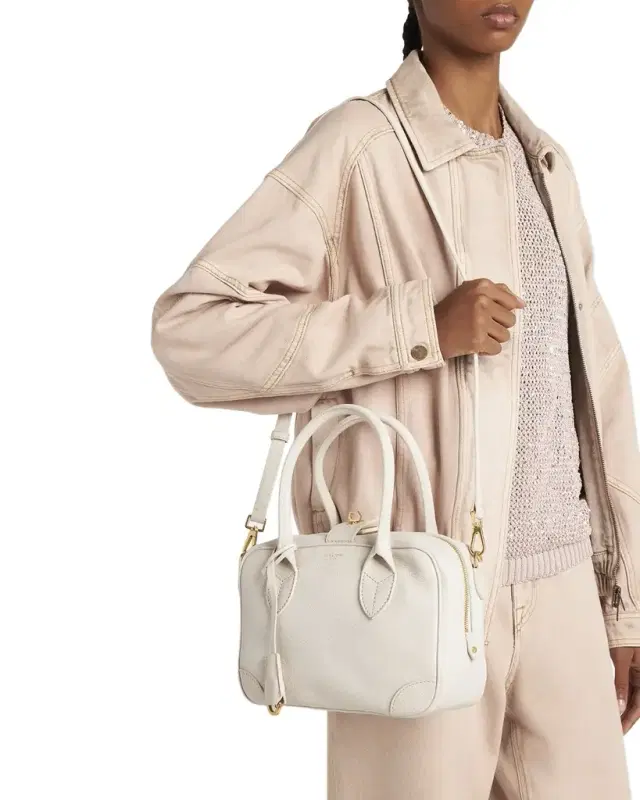 Vita Zip Goat Leather Top-Handle Bag
