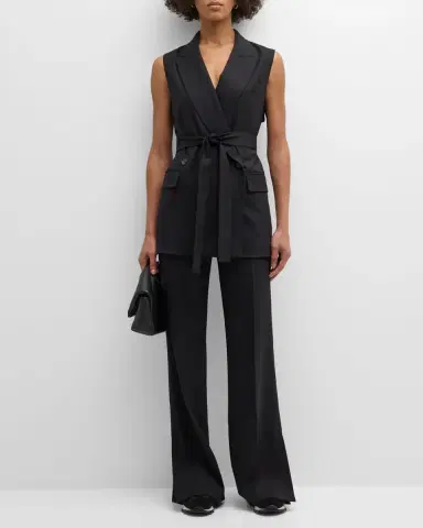 Argent Belted Double-Breasted Seasonless Wool Vest | Thumbnail 2 Argent Belted Double-Breasted Seasonless Wool Vest | Thumbnail 2