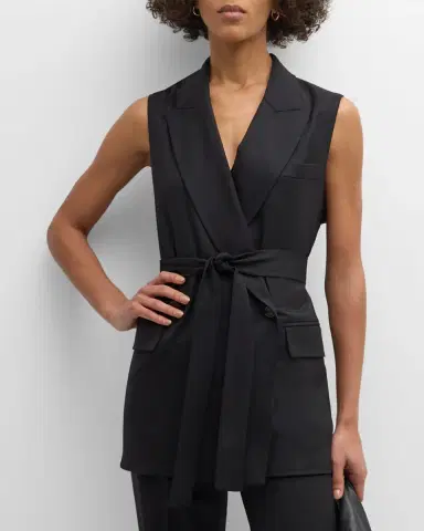 Argent Belted Double-Breasted Seasonless Wool Vest | Thumbnail 4 Argent Belted Double-Breasted Seasonless Wool Vest | Thumbnail 4