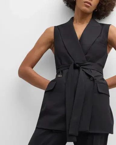 Argent Belted Double-Breasted Seasonless Wool Vest | Thumbnail 7 Argent Belted Double-Breasted Seasonless Wool Vest | Thumbnail 7