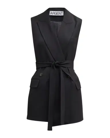 Argent Belted Double-Breasted Seasonless Wool Vest | Thumbnail 1 Argent Belted Double-Breasted Seasonless Wool Vest | Thumbnail 1