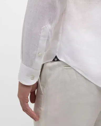 Emporio Armani Men's Linen Sport Shirt | Thumbnail 7 Emporio Armani Men's Linen Sport Shirt | Thumbnail 7
