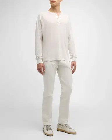 Golden Goose Men's Journey Raglan Henley Shirt | Thumbnail 2 Golden Goose Men's Journey Raglan Henley Shirt | Thumbnail 2