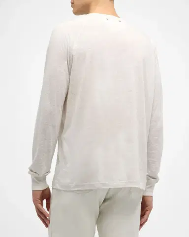 Golden Goose Men's Journey Raglan Henley Shirt | Thumbnail 3 Golden Goose Men's Journey Raglan Henley Shirt | Thumbnail 3