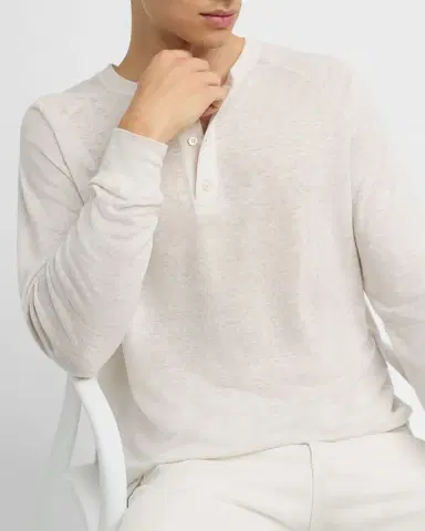 Golden Goose Men's Journey Raglan Henley Shirt | Thumbnail 6 Golden Goose Men's Journey Raglan Henley Shirt | Thumbnail 6