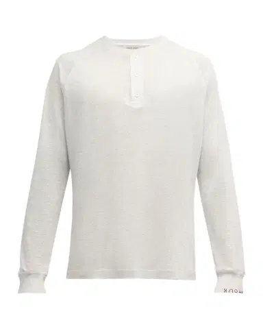 Golden Goose Men's Journey Raglan Henley Shirt | Thumbnail 1 Golden Goose Men's Journey Raglan Henley Shirt | Thumbnail 1