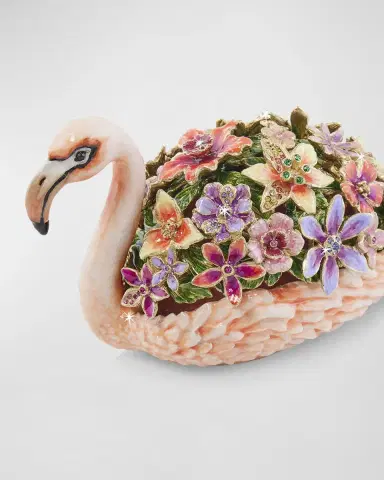 Jay Strongwater Floral Flamingo Box | Thumbnail 2