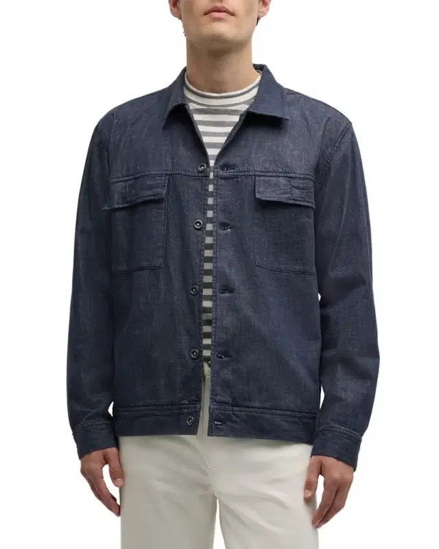 Men 's Little Valley Chambray Trucker Jacket